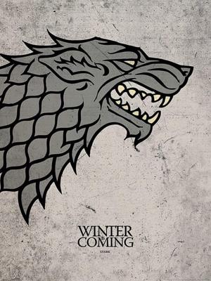 Kunstdruk Game of Thrones - Stark 60x80cm