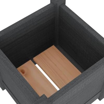 VidaXL Plantenbak 31x31x31 cm massief grenenhout grijs VidaXL Plantenbak 31x31x31 cm massief grenenhout grijs