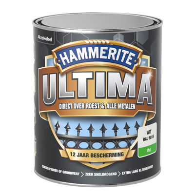 Hammerite Ultima Mat | Wit | RAL9016 | 750ml - 5566471 Hammerite Ultima Mat | Wit | RAL9016 | 750ml - 5566471