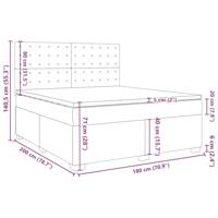 Boxspring met matras kunstleer cappuccinokleurig 180x200 cm - thumbnail