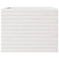 VidaXL Plantenbak 60x60x45,5 cm massief grenenhout wit - thumbnail