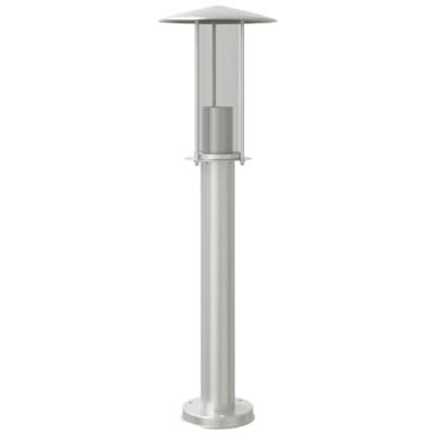 Buitenvloerlamp 60 cm roestvrijstaal zilverkleurig