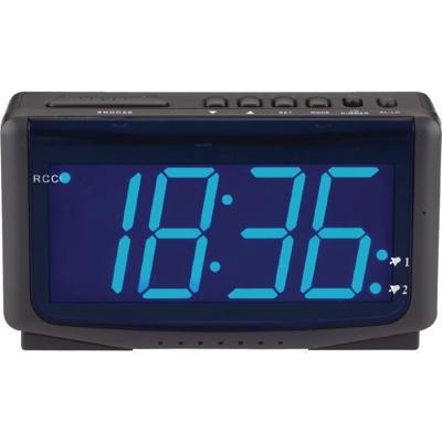Zendergestuurde LED-wekker met blauw display Zendergestuurde LED-wekker met blauw display