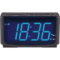 Zendergestuurde LED-wekker met blauw display - thumbnail