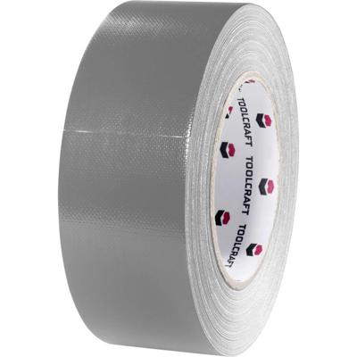 TOOLCRAFT 54B48L20AC 54B48L20AC Textieltape Gaffer Grijs (l x b) 20 m x 48 mm 1 stuk(s)