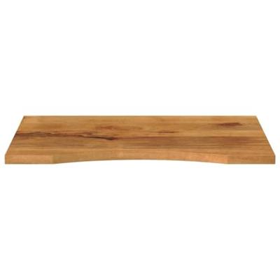 Bureaublad met ronding 100x60x2,5 cm massief ruw mangohout
