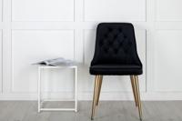 Nohr Eetkamerstoel 'Damar' Velvet, kleur Zwart - thumbnail