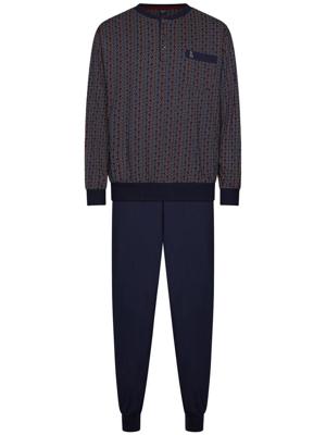 Robson Heren Pyjama katoen met knoopsluiting - Doorknoop heren pyjama 100% katoen - Copy