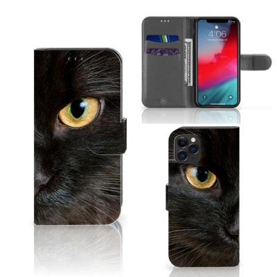 Apple iPhone 11 Pro | Telefoonhoesje | Met pasjeshouder | Zwarte Kat Apple iPhone 11 Pro | Telefoonhoesje | Met pasjeshouder | Zwarte Kat