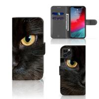 Apple iPhone 11 Pro | Telefoonhoesje | Met pasjeshouder | Zwarte Kat - thumbnail
