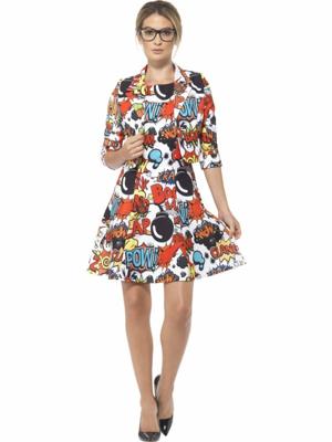 Komische striptekening kostuum