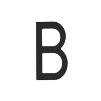 Intersteel Huisletter BNumbra 10cm zwart - 0023.402602 - thumbnail