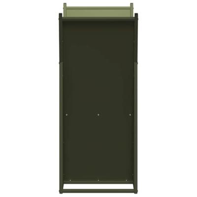 Brandhoutrek 69,5x35x81 cm koudgewalst staal olijfgroen