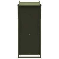 Brandhoutrek 69,5x35x81 cm koudgewalst staal olijfgroen - thumbnail