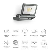 Steinel buitenspot XLED PRO ONE Plus M 3450 lumen 34W breedstralend 3000K hoogte max 6 meter hoog - thumbnail