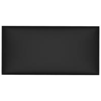 Wandpanelen 12 st 0,54 m² 30x15 cm kunstleer zwart - thumbnail