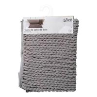 Badkleed 5five Simply Smart Grijs Polyester 50 x 75 cm - thumbnail