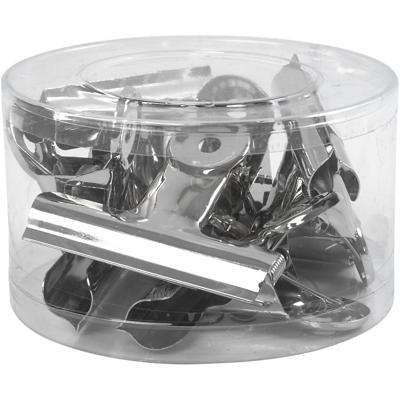 Creativ Company Metalen klem, b: 7,5 cm, zilver, 6 stuk/ 1 doos