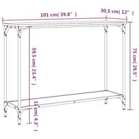 Wandtafel 101x30,5x75 cm bewerkt hout sonoma eikenkleurig - thumbnail