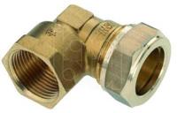 Bonfix knelkoppeling - knie - binnendraad - 3/8 x 15mm - Messing - thumbnail