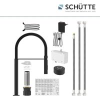 Schutte AQUADOT Digitale keukenkraan met smart control | Mat Zwart/Zwart | Met soft-touch slang - 99566 - thumbnail