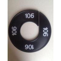 Maatring 9cm zwart/wit 106 - thumbnail