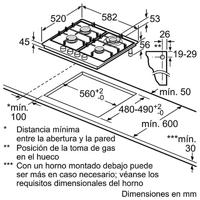Gaskookplaat BOSCH PGH6B5B90 60 cm 60 cm 1 W - thumbnail