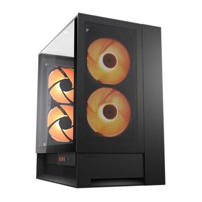 Cougar CGR-2WA3B-RGB Midi-tower PC-behuizing Zwart 2 voorgeïnstalleerde ventilators, Zijvenster, Geïntegreerde verlichting
