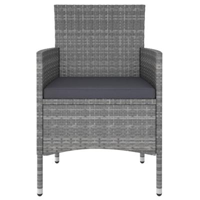5-delige Loungeset poly rattan grijs - thumbnail