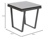 Bijzettafel Home ESPRIT Grijs Metaal 51 x 51 x 53 cm - thumbnail