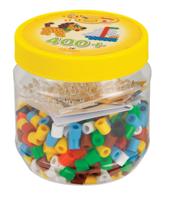 Hama Maxi strijkkralen en legbord in potje - geel - thumbnail