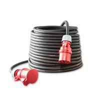 25 meter krachtstroomkabel 32A 5-polig 5 x 6,0mm² 400V zwart IP44 - thumbnail