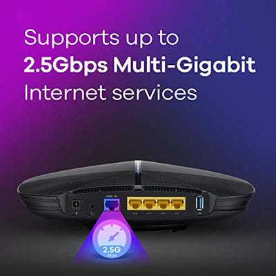Zyxel Armor G1 Multi-gigabit AC2600 wifirouter - groot bereik in huis. 1x 2,5 Gbps WAN-poort, 4 x Gigabit Ethernet-poorten, 1x USB 3.0-poort. OpenVPN en WPA3 (NBG6818)