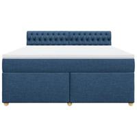 Boxspring met matras stof blauw 180x200 cm - thumbnail