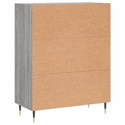 Dressoir 69,5x34x90 cm bewerkt hout grijs sonoma eikenkleurig