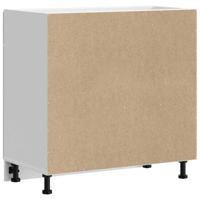 Keuken onderkast Lucca bewerkt hout wit - thumbnail