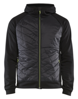 Blåkläder Hybride sweater 34632526 | Zwart/High-Vis Geel | Maat 3XL - 7330509713280 - thumbnail