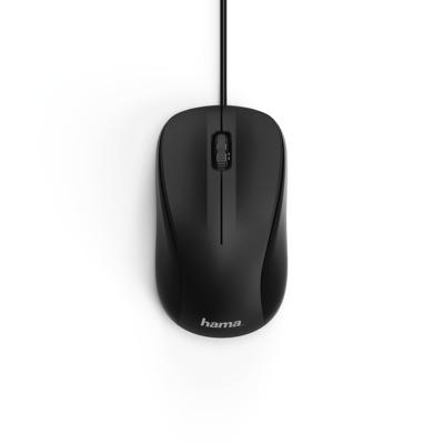 Hama Muis USB Optisch Zwart 3 Toetsen 1200 dpi Geluidsarme toetsen
