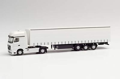Herpa 013796 N Vrachtwagen Mercedes Benz Minikit Actros trekker-opleggercombinatie met schuifzeil - minikit