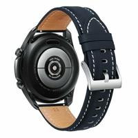 Garmin Venu / Sq / Sq2 / 2 plus - Premium Leather bandje - Donkerblauw - thumbnail