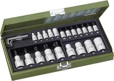 Proxxon Industrial 23 102 Buiten-zesrond (TX), Binnen-zesrond (TX), Zesrond-TX BO Dopsleutel-bitinzetset 24-delig 1/4 (6.3 mm), 1/2 (12.5 mm) - thumbnail