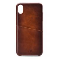 Senza Desire Leather Cover with Card Slot Apple iPhone Xs Max Burned Cognac - thumbnail