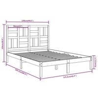 Bedframe massief hout 135x190 cm - thumbnail