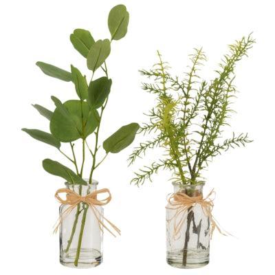 J-Line kunsttak in vaas groen 37 cm 2 assorti | 12 stuks