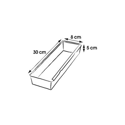 Keeeper ladeverdeler 30x8x5cm zilver