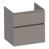 Brauer Delight - Onderkast - 60 cm - met 2 Softclose Lades Greeploos en 1 Sifon Uitsparing - Mat Taupe - thumbnail