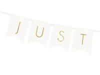 Letterslinger Just Married Wit - 155cm - thumbnail