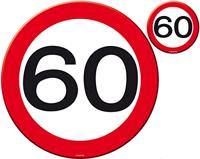 Vlaggenlijn verkeersbord &apos;60&apos; - thumbnail
