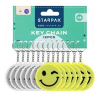 Reflecterende Sleutelhanger Emoticon, 12st. - thumbnail