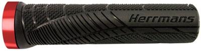 Herrmans handvatten Shark Density 130 mm zwart/rood per set
